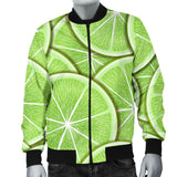 Sliced Lime Pattern Men Bomber Jacket