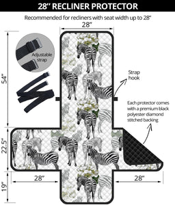 Zebra Pattern Recliner Cover Protector