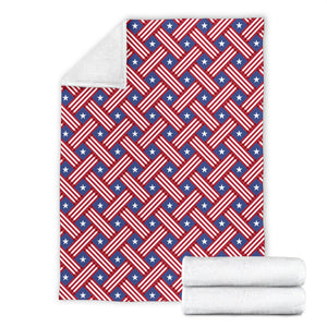 USA Star Stripe Pattern Premium Blanket