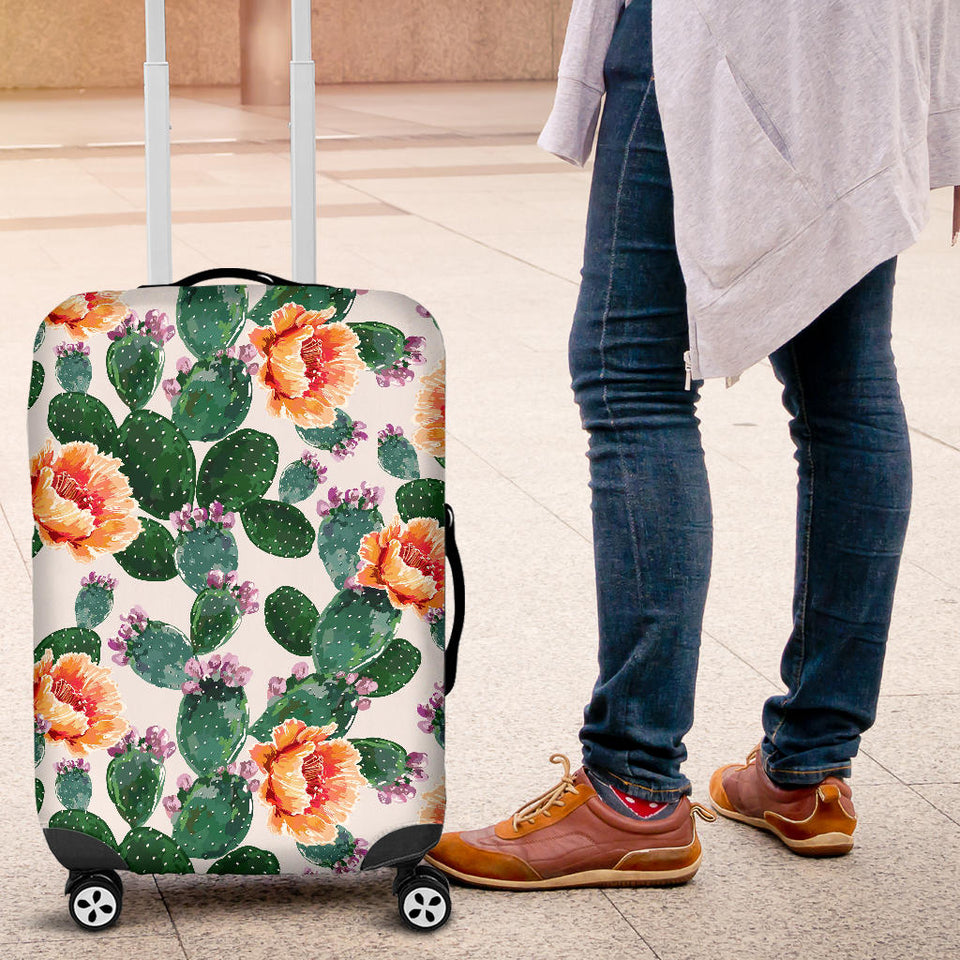 Cactus and Flower Pattern Luggage Covers