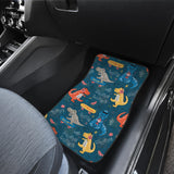 Dinosaur Music Skating Pattern Front Car Mats
