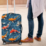 Koi Fish Carp Fish in Water Pattern Luggage Covers