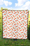 Sausage Pattern Print Design 03 Premium Quilt