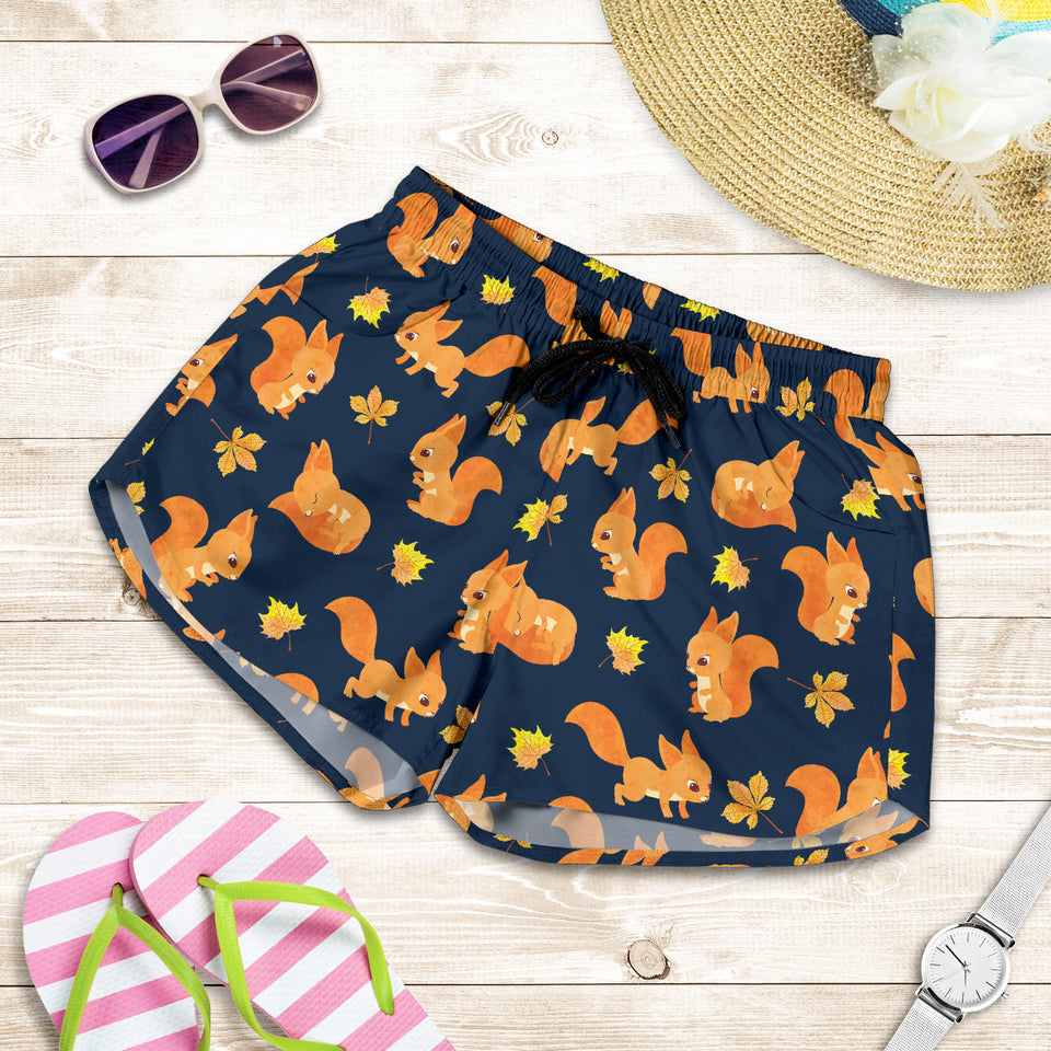 Squirrel Pattern Print Design 05 Women Shorts