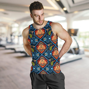 Indian Traditional Pattern Men Tank Top