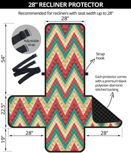 Zigzag Chevron Pattern Recliner Cover Protector