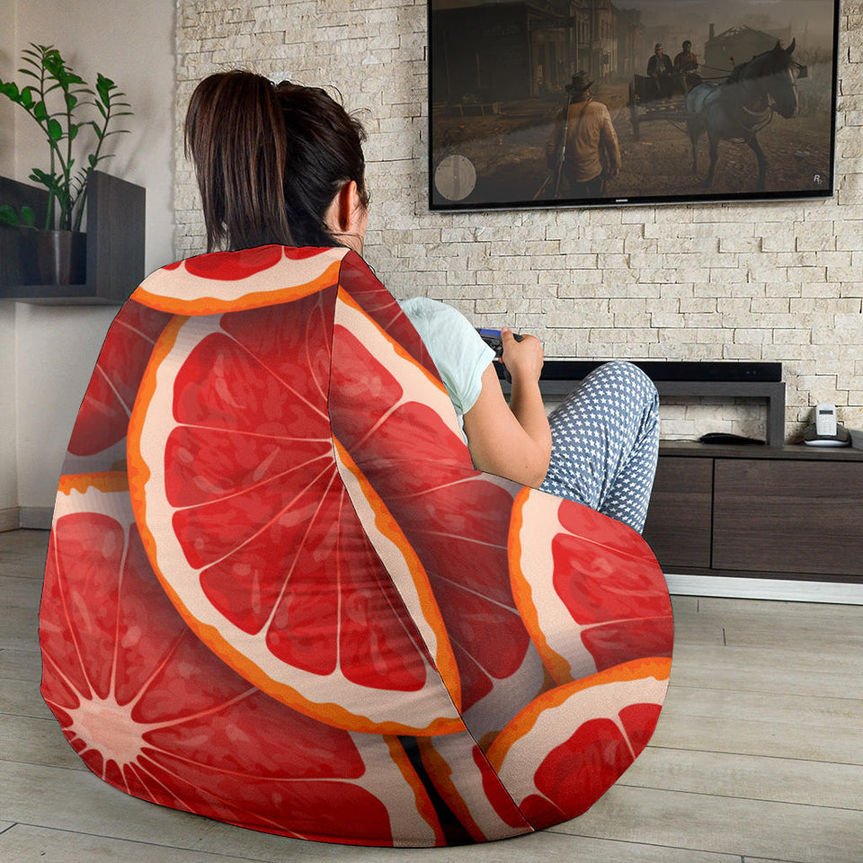 Sliced Grapefruit Pattern Background Bean Bag Cover