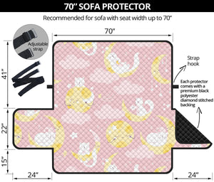Moon Sleeping Cat Pattern Sofa Cover Protector