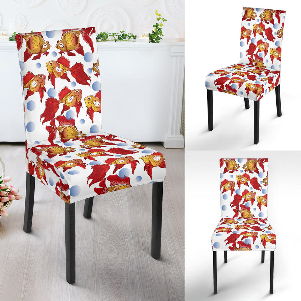 Goldfish Pattern Print Design 02 Dining Chair Slipcover