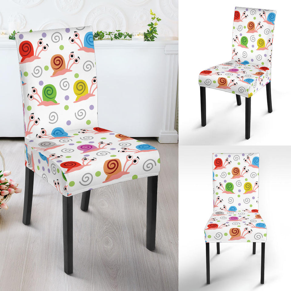 Snail Pattern Print Design 05 Dining Chair Slipcover