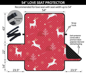 Deer Pattern Background Loveseat Couch Cover Protector