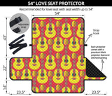 Classic Guitar Theme Pattern Loveseat Couch Cover Protector