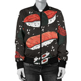 Sushi Theme Pattern Women Bomber Jacket