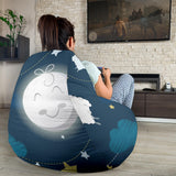 Sheep Playing Could Moon Pattern  Bean Bag Cover