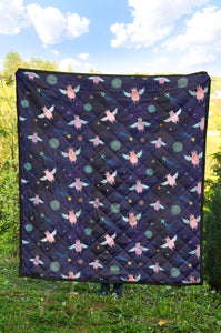 Pig Pattern Print Design 05 Premium Quilt