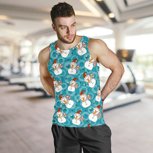 Snowman Chirstmas Pattern Men Tank Top