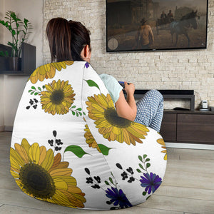 Sunflower Pattern Background Bean Bag Cover