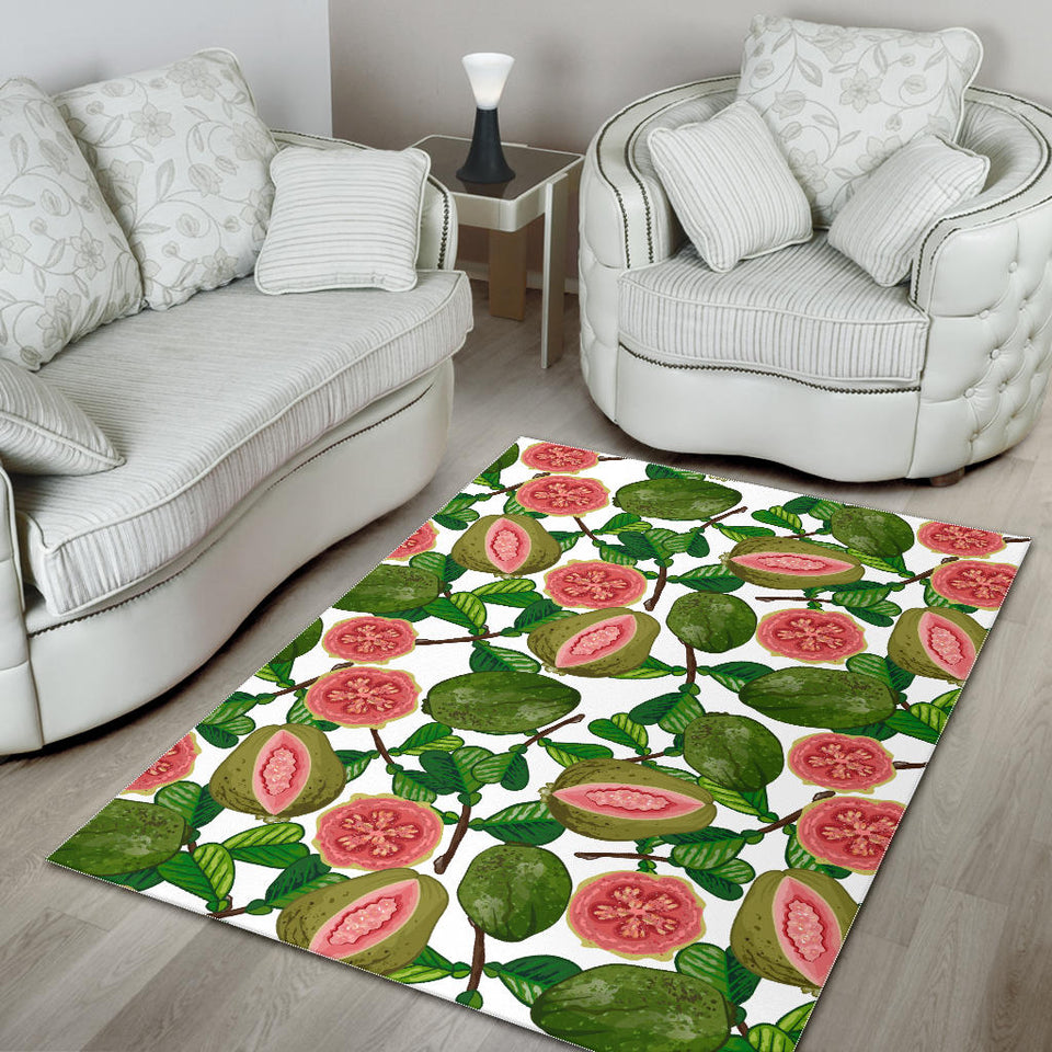 Guava Leaves Pattern Area Rug