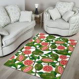 Guava Leaves Pattern Area Rug