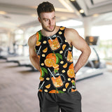 Orange Ice Orance Juice Pattern Men Tank Top