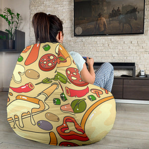 Pizza Pattern Background Bean Bag Cover