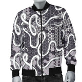 Snake Gray Pattern Men Bomber Jacket