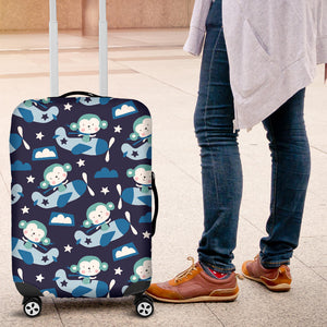 Monkey in Airplane Pattern Luggage Covers