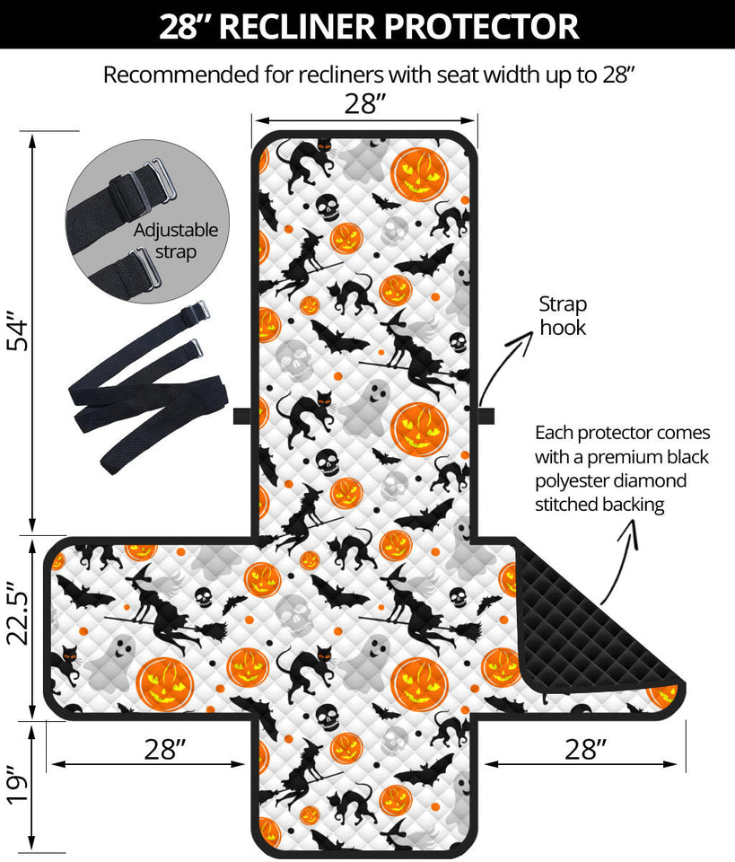 Halloween Pattern Recliner Cover Protector