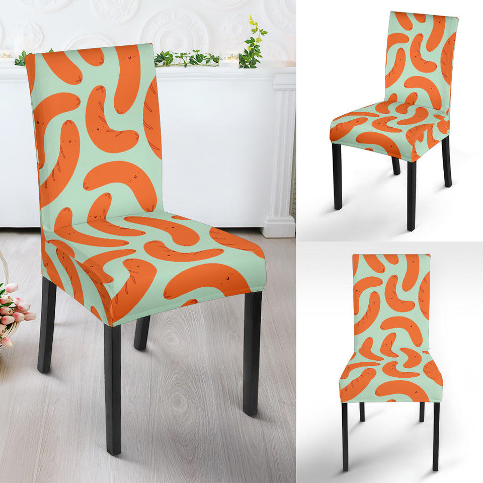 Sausage Pattern Print Design 04 Dining Chair Slipcover