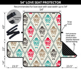 French Bulldog Tuxedo Pattern Loveseat Couch Cover Protector
