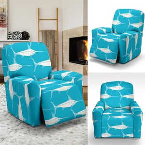 Swordfish Pattern Print Design 02 Recliner Chair Slipcover