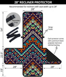 Zigzag Chevron African Afro Dashiki Adinkra Kente Pattern Recliner Cover Protector