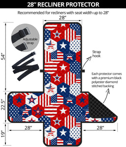 USA Star Hexagon Pattern Recliner Cover Protector