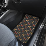 Greyhound Pattern Print Design 01 Front Car Mats