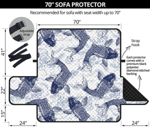 Koi Fish Carp Fish Pattern Sofa Cover Protector