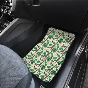 Giraffe Pattern Print Design 02 Front and Back Car Mats