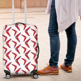 Boomerang Aboriginal Pattern White Background Luggage Covers