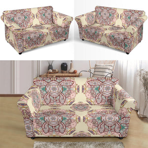 Sea Turtle Tribal Pattern Loveseat Couch Slipcover