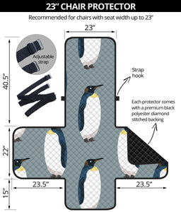 Penguin Pattern Theme Chair Cover Protector