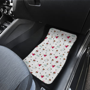 Jack Russel Pattern Print Design 03 Front Car Mats