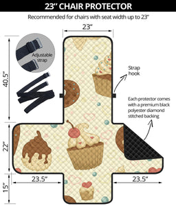 Cake Pattern Chair Cover Protector