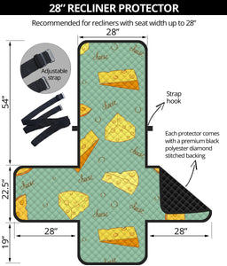 Cheese Pattern Background Recliner Cover Protector