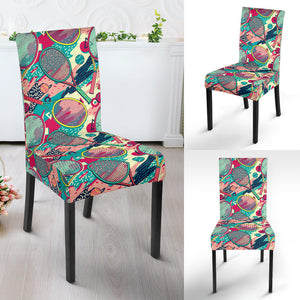 Tennis Pattern Print Design 01 Dining Chair Slipcover