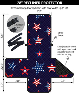 USA Star Pattern Theme Recliner Cover Protector