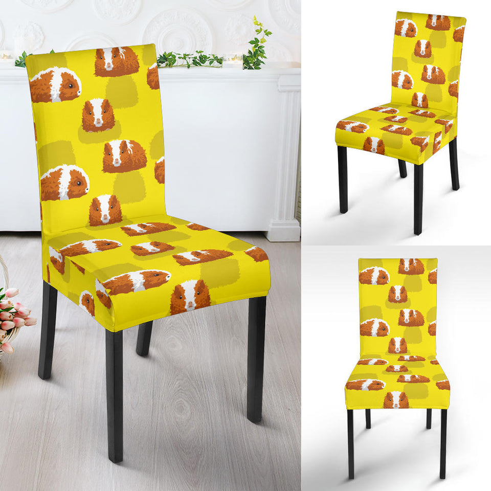 Guinea Pig Pattern Print Design 05 Dining Chair Slipcover