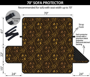 Gold Grape Pattern Sofa Cover Protector