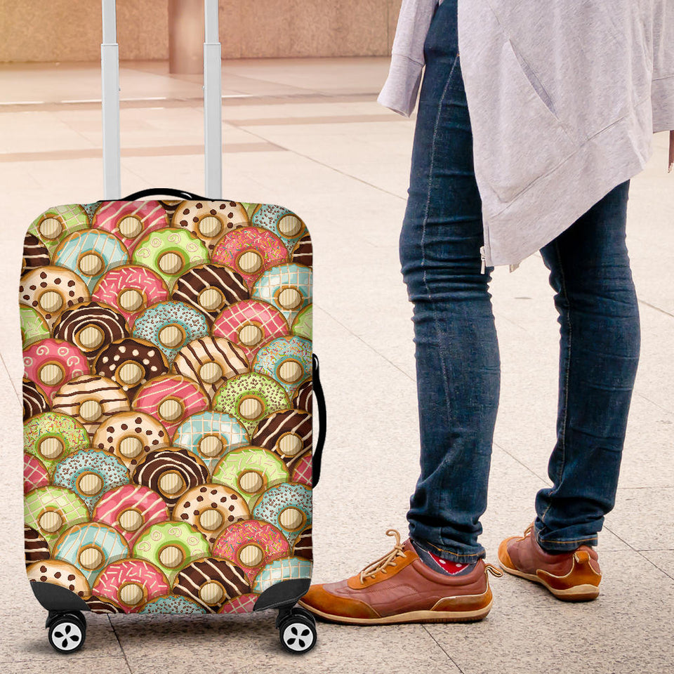 Donut Pattern Background Luggage Covers