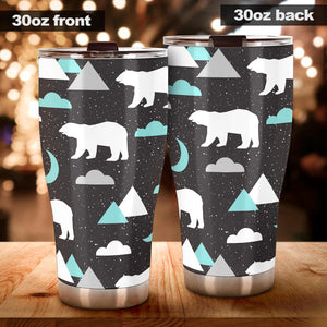 Polar Bear Moon Pattern Tumbler