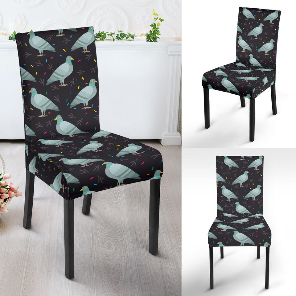 Pigeon Pattern Print Design 01 Dining Chair Slipcover