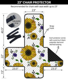 Sunflower Pattern Background Chair Cover Protector